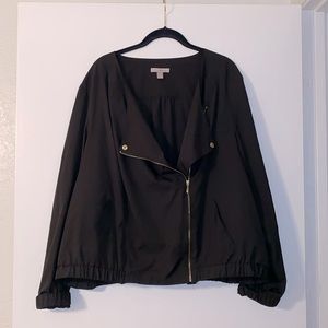 Roz & Ali Black Light Weight Jacket Size 2X